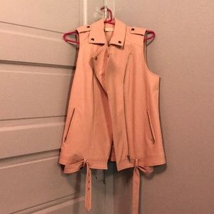 Elodie Pink Leather Vest 💕